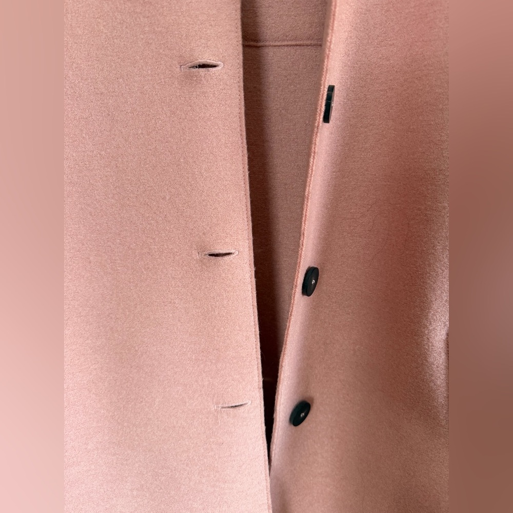Harris Wharf London Women's Pea Coat in Pink - Picture 3 of 9